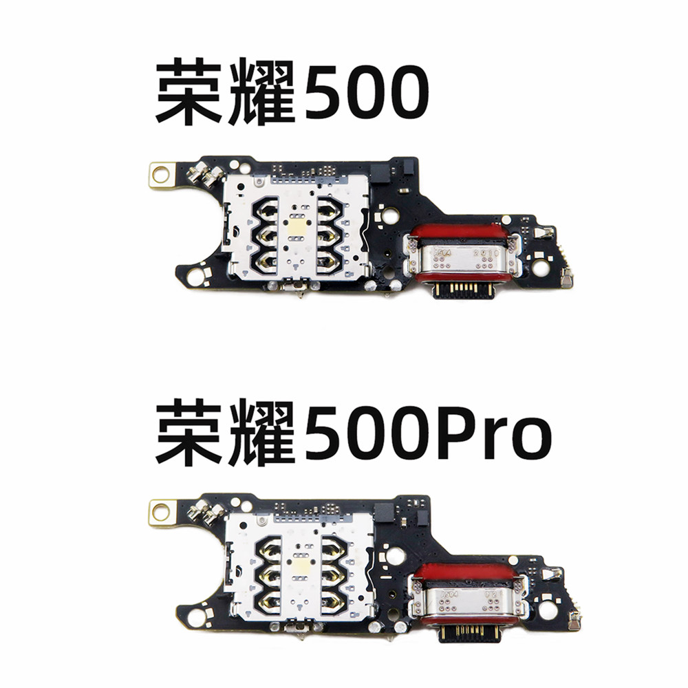 Charging Port Flex - For Honor 500 / 500 Pro用USB充電ポートドックコネクターフレックスケーブルSIMカードリーダーマイクType-C充電プラグボード