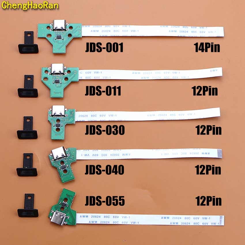 Charging Port Flex - PS4コントローラーDIY USB Type-C充電ボードポートソケットジャックドック12ピン14ピンフレックスケーブルJDS 001 011 030