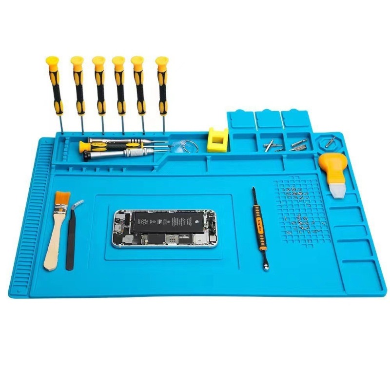 電子機器用磁気シリコン修理マット、TE-501耐熱はんだ付け - Electronics Repair Workbench のレビューと価格
