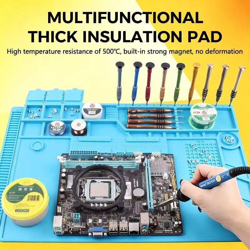 磁気帯電防止シリコンはんだ付けマット 耐熱絶縁パッド スマホ - Electronics Repair Workbench のレビューと価格
