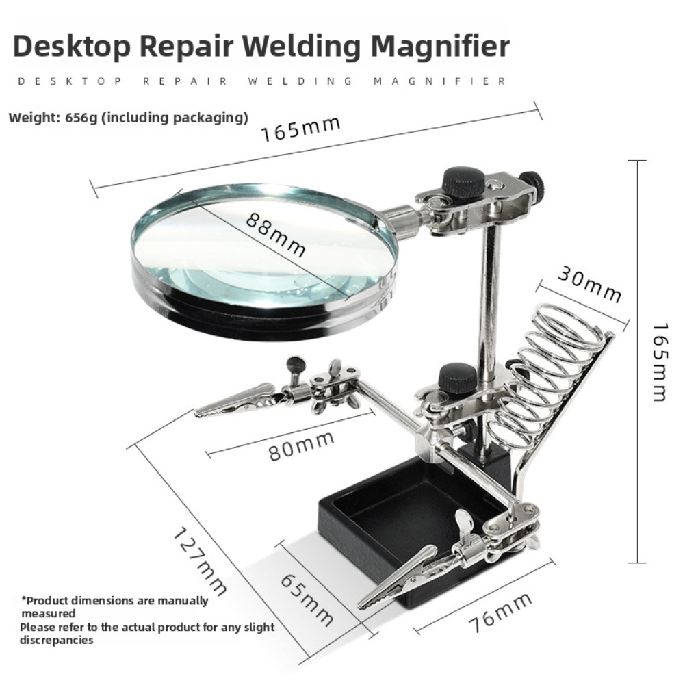 3倍拡大鏡、サードハンドサポートと調整可能なクリップ付き、は - Electronics Repair Workbench のレビューと価格