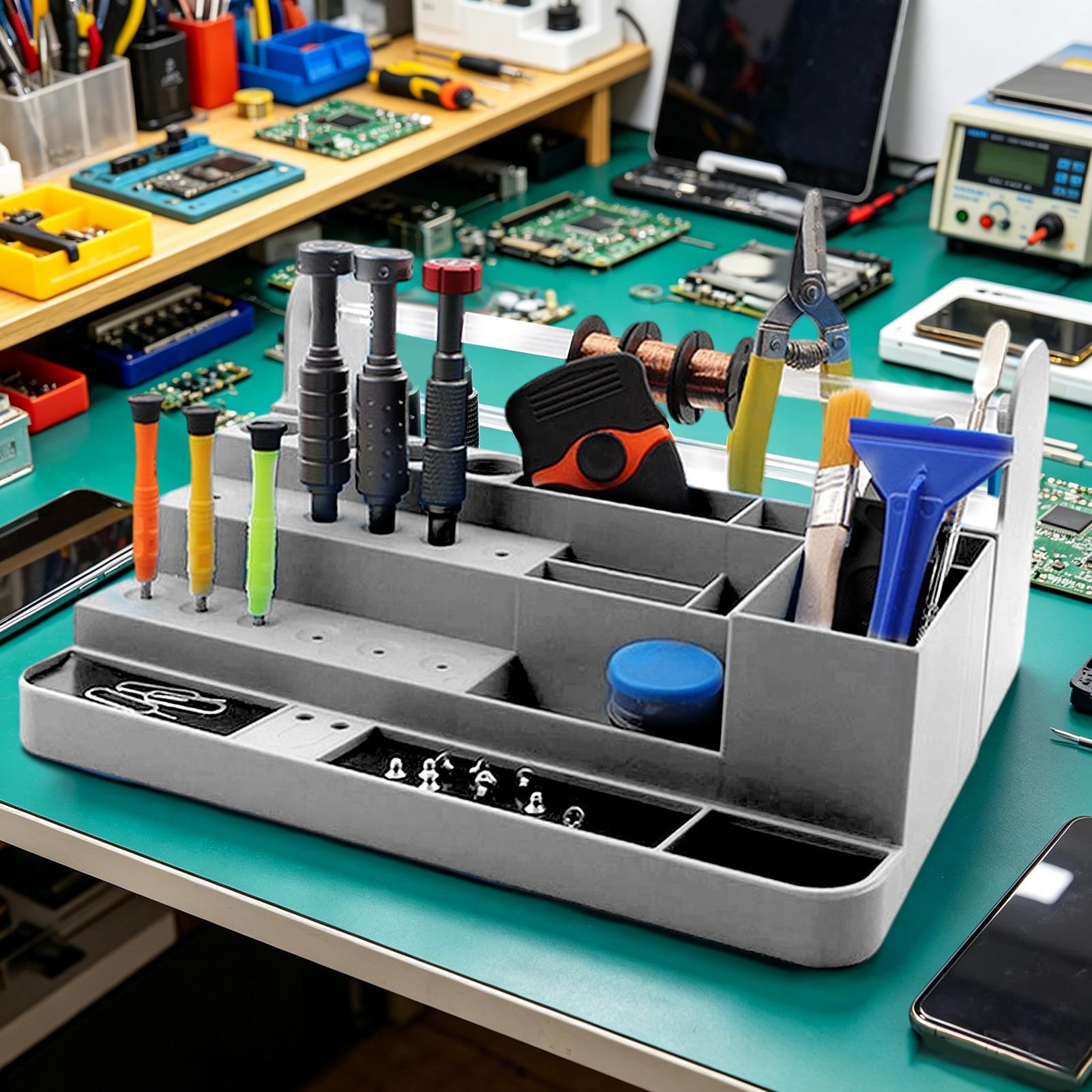 ドライバーホルダー 高耐久性 マルチコンパートメント 省スペ - Electronics Repair Workbench のレビューと価格