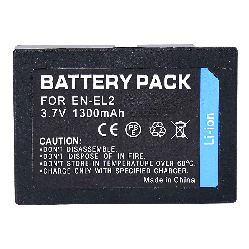 EN-EL2 カメラバッテリー 1300mAh 3.7V 充 - Nikon Camera D3500 のレビューと価格
